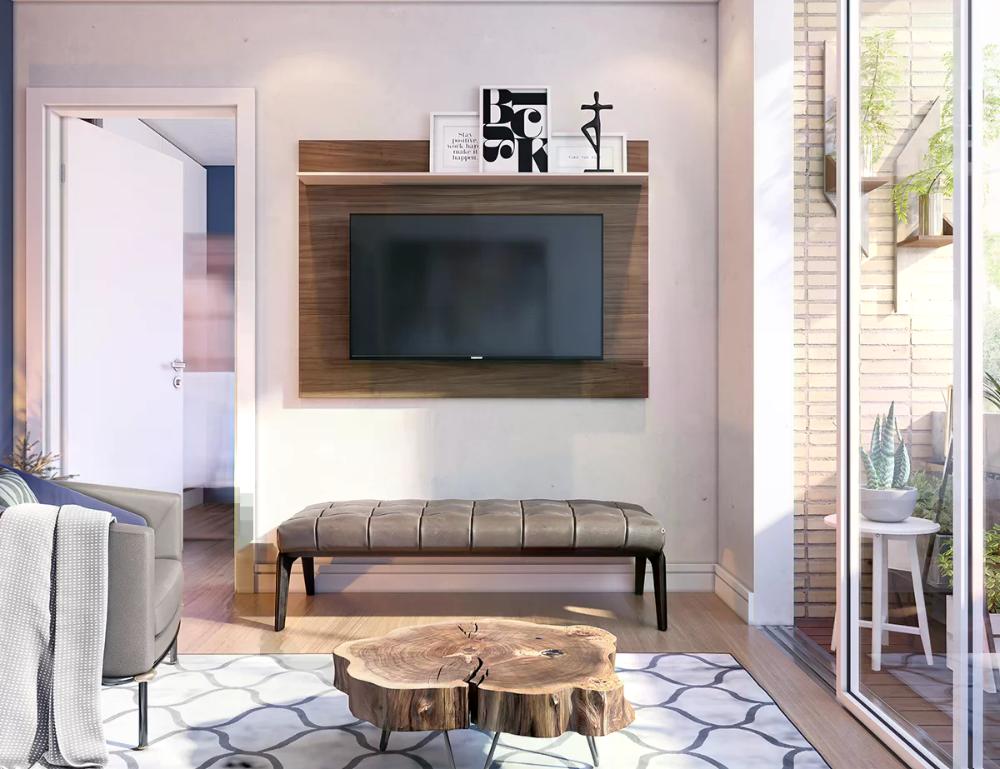 Painel Para TV 55 Polegadas Maia Nogueira Real Off White CLB