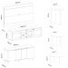 Painel Rack Buffet Mesas Sala de Estar ED45 Cedro Off White ARLY