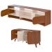 Painel Rack Buffet Mesas Sala de Estar ED45 Cedro Off White ARLY