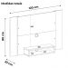 Painel Supenso Para TV 47 Pol 120 cm Cedro Off White ARLY