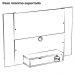 Painel Supenso Para TV 47 Pol 120 cm Cedro Off White ARLY