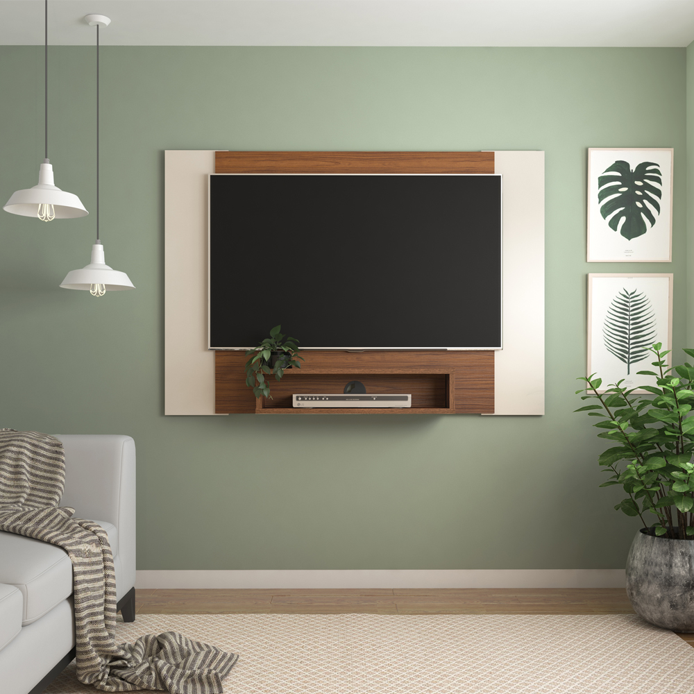 Painel Supenso Para TV 47 Pol 120 cm Cedro Off White ARLY