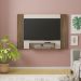 Painel Supenso Para TV 47 Pol 120 cm Pinho Ripado Off White ARLY