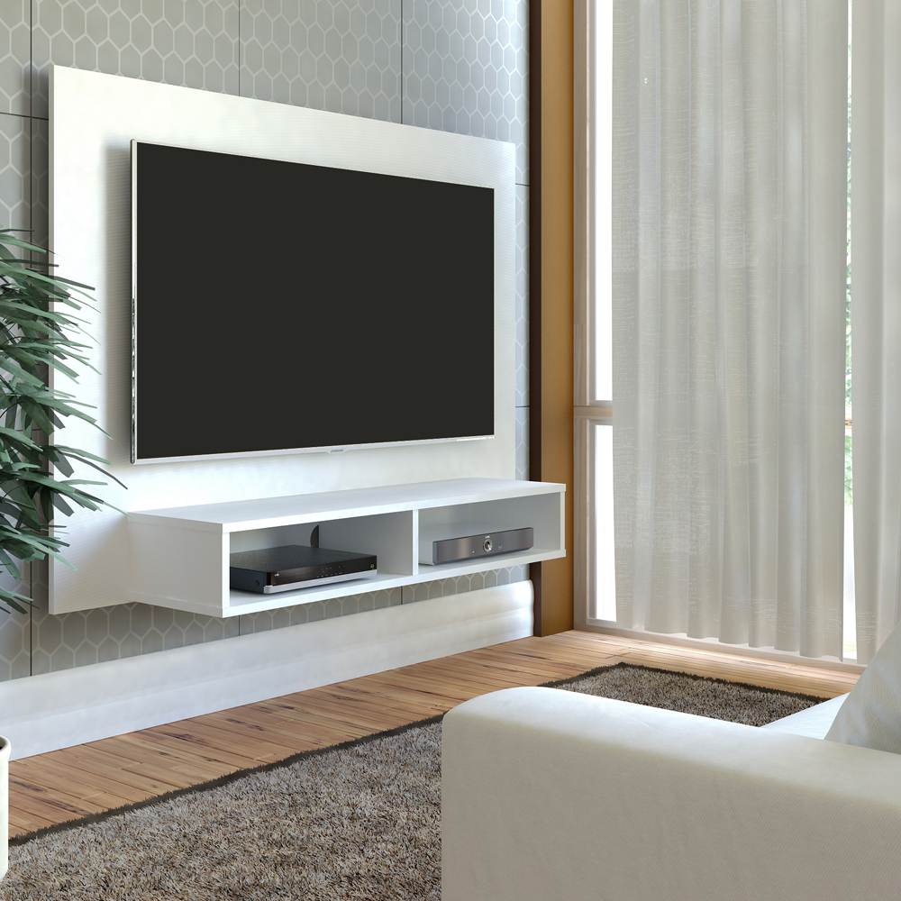Painel Suspenso Para TV 50 Pol 120 cm Branco ARLY