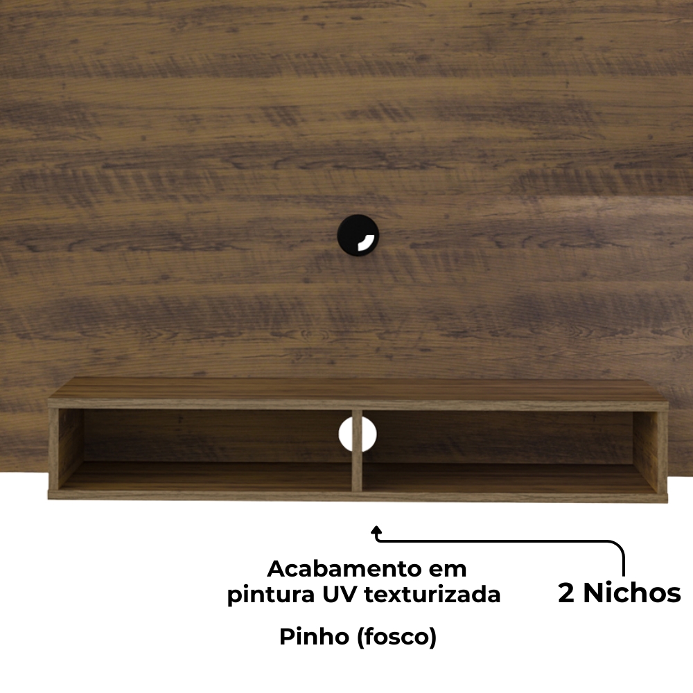 Painel Suspenso Para TV 50 Pol 120 cm Pinho ARLY