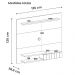 Painel Suspenso Para TV 55 Pol 135 cm Pinho Off White ARLY
