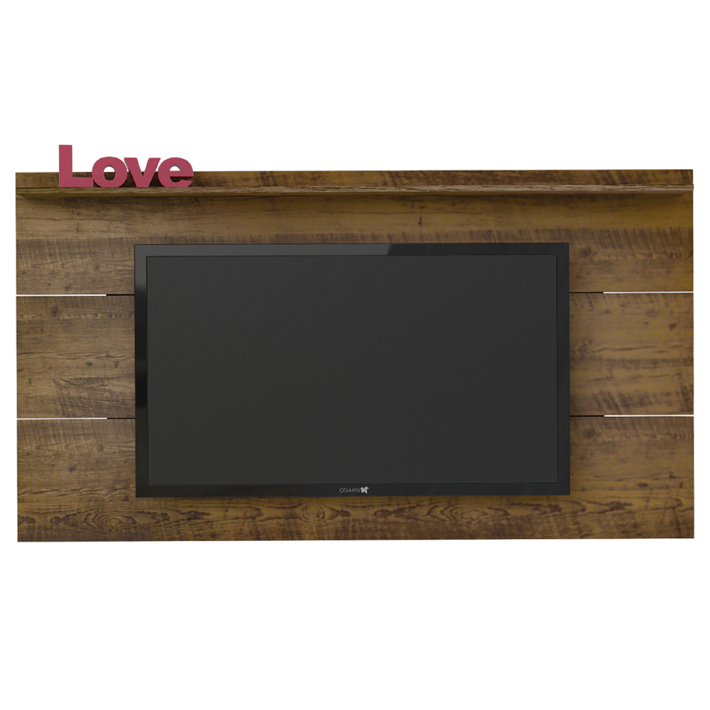 Painel Suspenso Para TV 60 Pol 1 Prateleira 180 cm Pinho ARLY