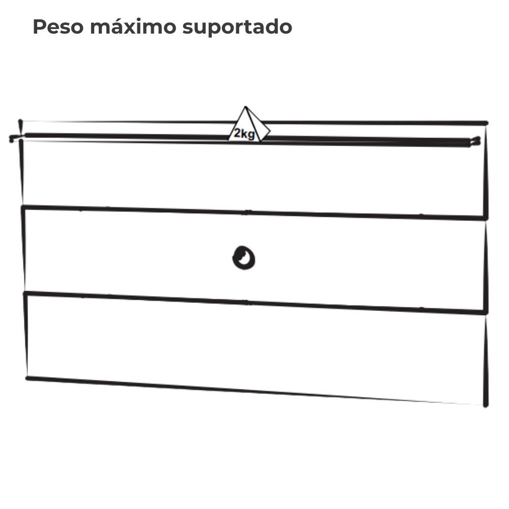 Painel Suspenso Para TV 60 Pol 1 Prateleira 180 cm Pinho ARLY