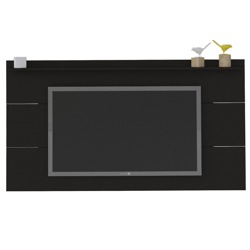 Painel Suspenso Para TV 60 Pol 1 Prateleira 180 cm Preto ARLY