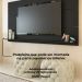 Painel Suspenso Para TV 60 Pol 1 Prateleira 180 cm Preto ARLY