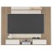 Painel Suspenso Para TV 72 Pol 176 cm Carvalho Off White ARLY