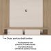 Painel Suspenso Para TV 72 Pol 176 cm Carvalho Off White ARLY