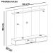 Painel Suspenso Para TV 72 Pol 176 cm Pinho Ripado Preto ARLY