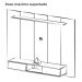 Painel Suspenso Para TV 72 Pol 176 cm Pinho Ripado Preto ARLY