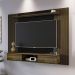 Painel Suspenso Para TV 72 Pol 176 cm Pinho Ripado Preto ARLY
