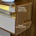Painel Suspenso TV 65 Pol 1P 180 Cm Cinamomo Off White ARLY