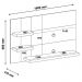 Painel Suspenso Tv 50 Pol 160 cm 4157 Pinho Ripado Off White ARLY