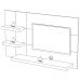 Painel Suspenso Tv 50 Pol 160 cm 4157 Pinho Ripado Off White ARLY