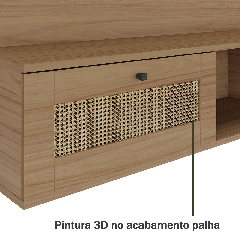 Painel Suspenso Tv 72 Pol 160 cm 4611 Carvalho ARLY