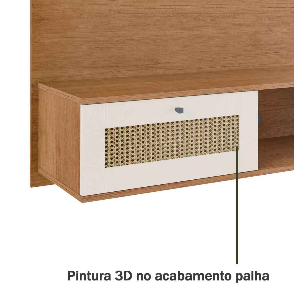 Painel Suspenso Tv 72 Pol 160 cm 4671 Cinamomo Off White ARLY