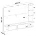 Painel Suspenso Tv 72 Pol 200 cm 4693 Cinamomo Off White ARLY