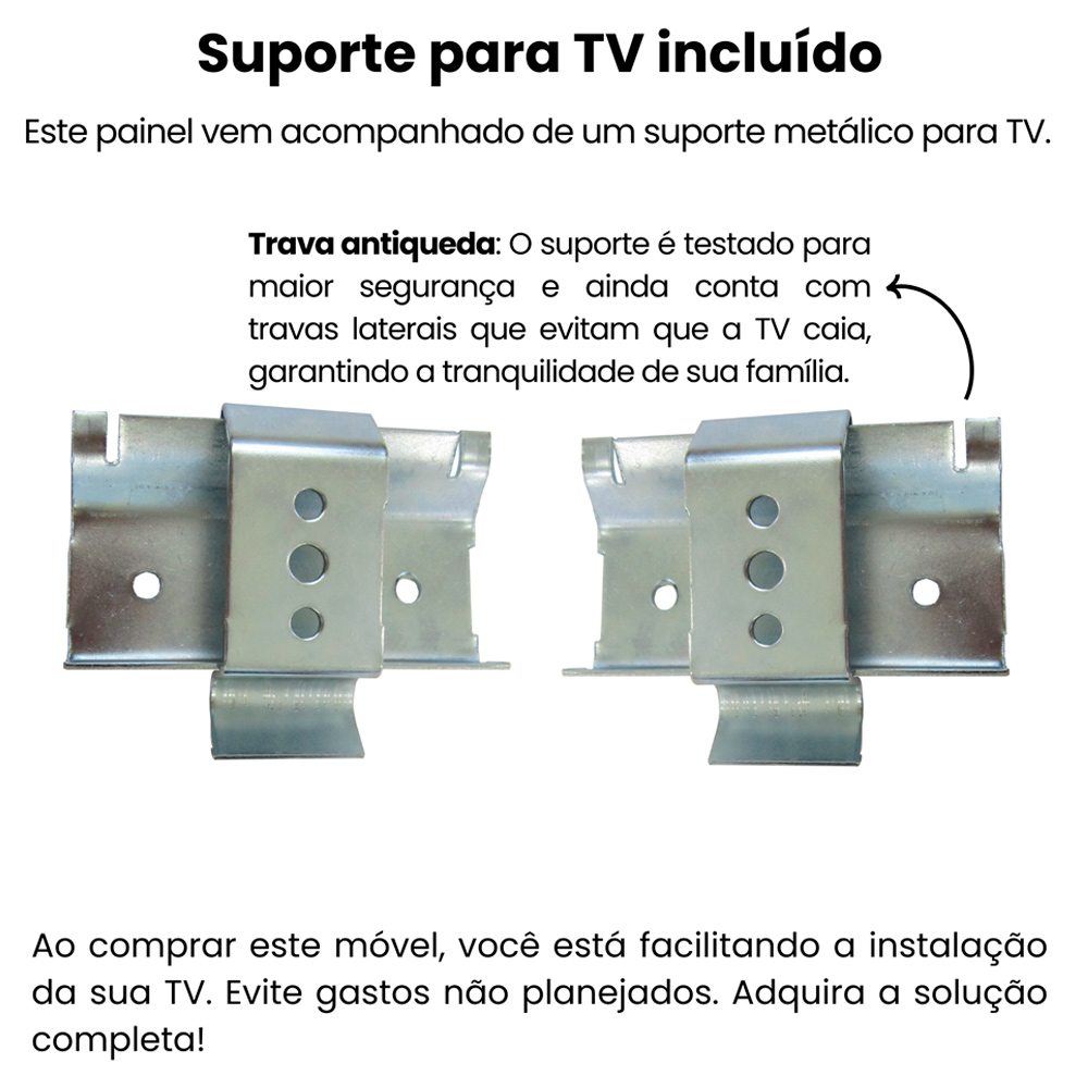 Painel Suspenso Tv 72 Pol 200 cm 4693 Cinamomo Off White ARLY