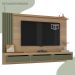 Painel Suspenso Tv 75 Pol 200 cm 4584 Carvalho Menta ARLY