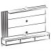 Painel Suspenso Tv 75 Pol 200 cm 4623 Cinamomo Off White ARLY