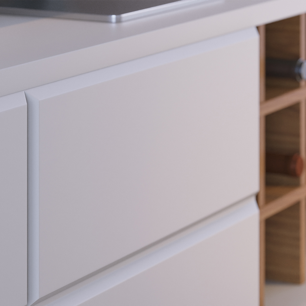 Painel TV 70 Polegadas Leme E Rack 2 Portas Noronha Freijo Off White Matte CLB