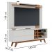 Painel TV 70 Polegadas Leme E Rack 2 Portas Noronha Off White Matte Freijo CLB