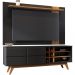 Painel TV 70 Polegadas Leme E Rack 2 Portas Noronha Preto Noce Milano CLB
