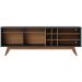 Painel TV 70 Polegadas Leme E Rack 2 Portas Noronha Preto Noce Milano CLB