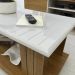 Painel TV 72 Pol 160 cm Carrinho Bar E Mesa De Centro Cinamomo Off White ARLY