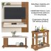 Painel TV 72 Pol 160 cm Carrinho Bar E Mesa De Centro Cinamomo Off White ARLY