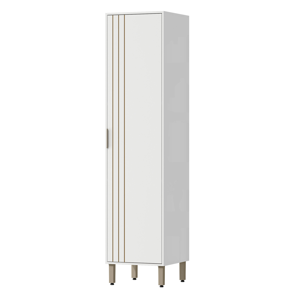 Paneleiro 1 Porta Ripada 49 cm MDP GLOR PGL02 Branco Neve MXM