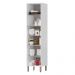 Paneleiro 1 Porta Ripada 49 cm MDP GLOR PGL02 Branco Neve MXM
