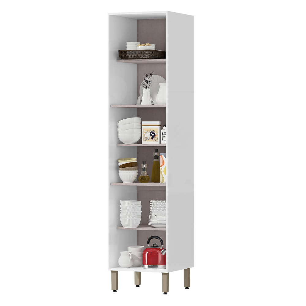 Paneleiro 1 Porta Ripada 49 cm MDP GLOR PGL02 Branco Neve MXM