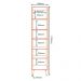 Paneleiro 1 Porta Ripada 49 cm MDP GLOR PGL02 Branco Neve MXM