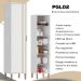 Paneleiro 1 Porta Ripada 49 cm MDP GLOR PGL02 Branco Neve MXM