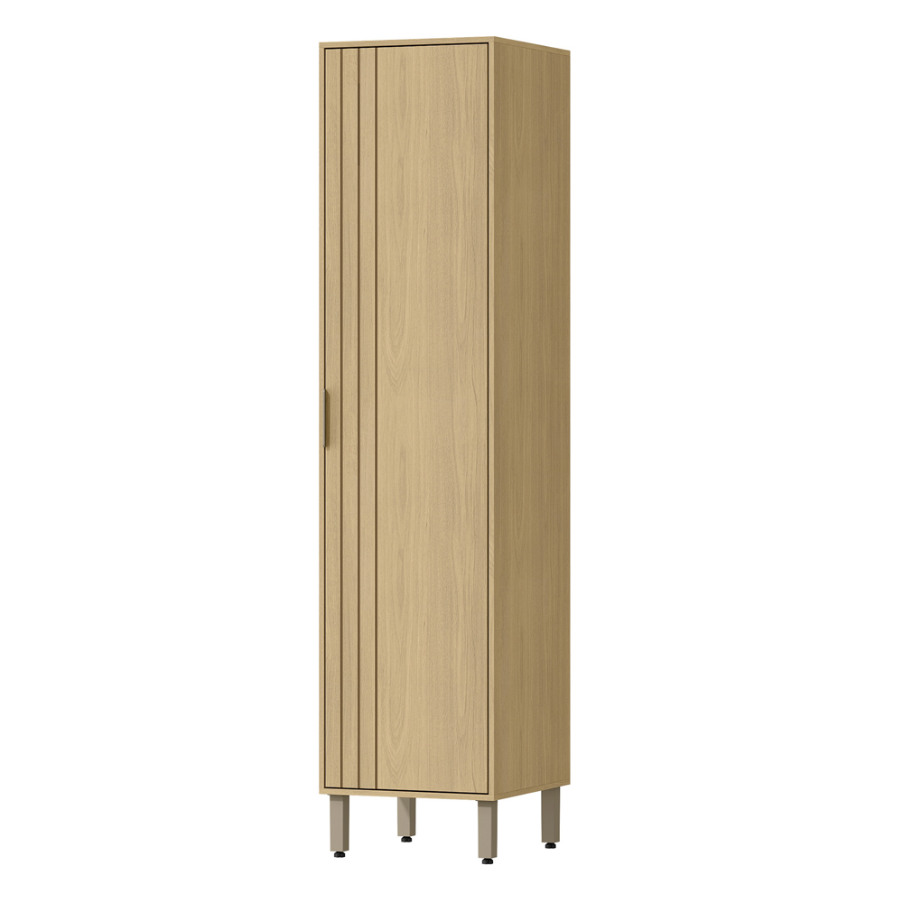 Paneleiro 1 Porta Ripada 49 cm MDP GLOR PGL02 Castanho MXM