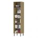 Paneleiro 1 Porta Ripada 49 cm MDP GLOR PGL02 Castanho MXM