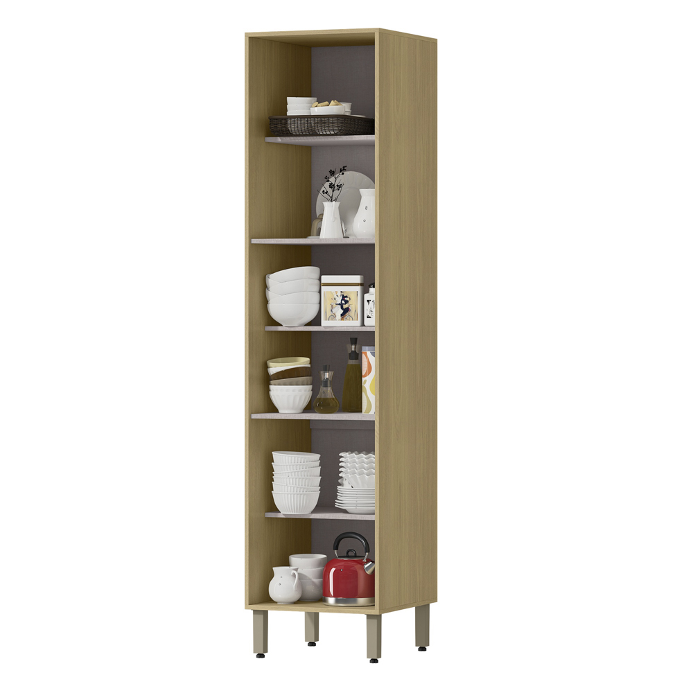 Paneleiro 1 Porta Ripada 49 cm MDP GLOR PGL02 Castanho MXM