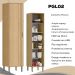 Paneleiro 1 Porta Ripada 49 cm MDP GLOR PGL02 Castanho MXM