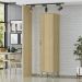 Paneleiro 1 Porta Ripada 49 cm MDP GLOR PGL02 Castanho MXM