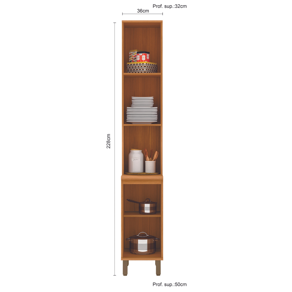Paneleiro 2 Portas 228X36 cm Cria J00172 Freijo Off White PLN