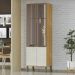 Paneleiro 2 Portas Vidro 70 cm Vera PVE03 Marrocos Off White MXM