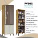 Paneleiro 2 Portas Vidro 70 cm Vera PVE03 Marrocos Off White MXM