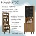 Paneleiro 4 Portas MDF 70 cm Tosc PTO01 Freijo Freijo MXM