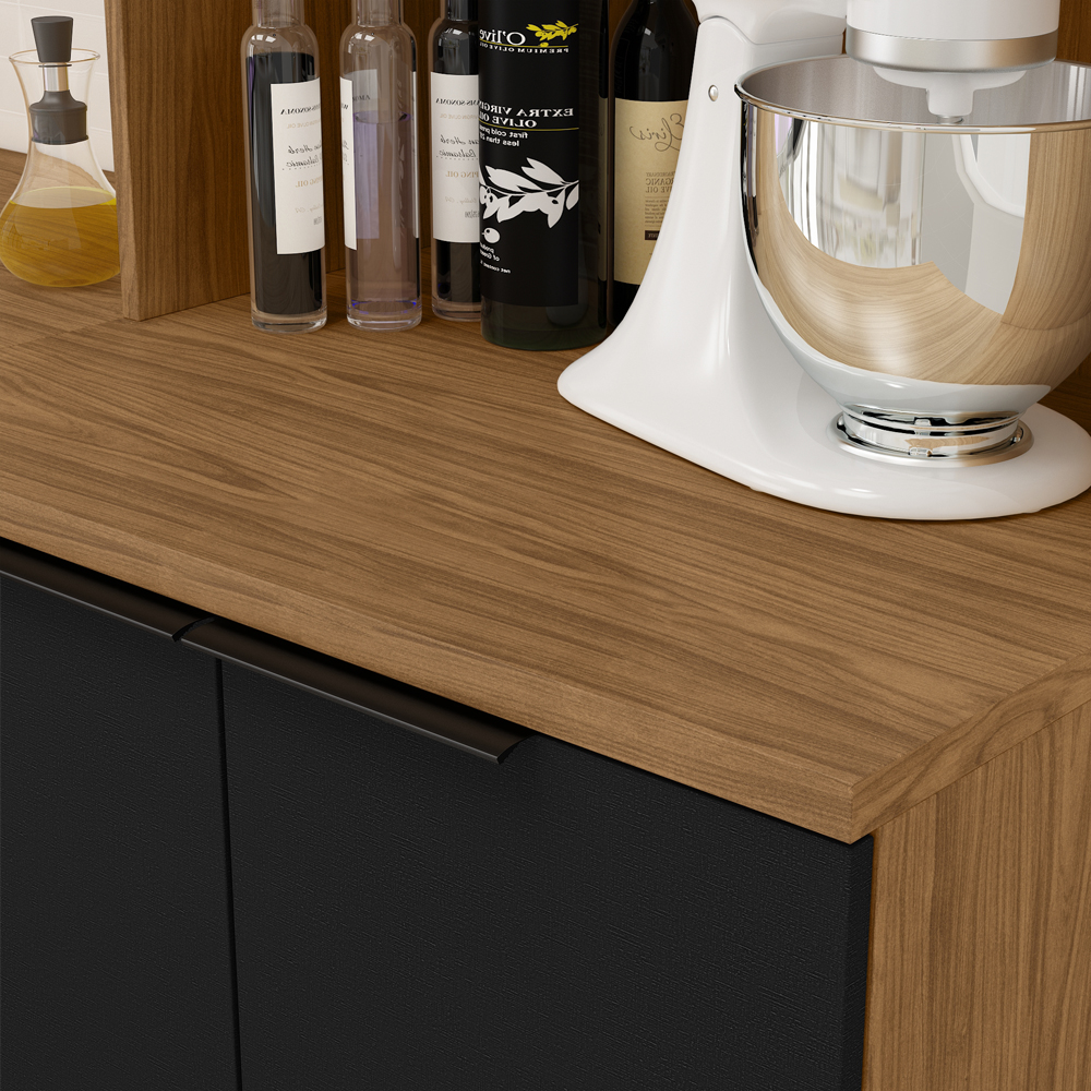 Paneleiro 4 Portas MDF 70 cm Tosc PTO01 Freijo Nero MXM