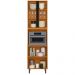 Paneleiro 4P Vidro 220x60 cm 12635 Raven Freijo Off White PLN